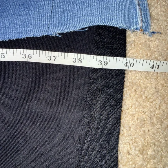 Stylish Blue Jeans and Black Women's Skirt - Picture 6 of 7